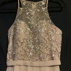 Top Sequenced bridesmaid dress.